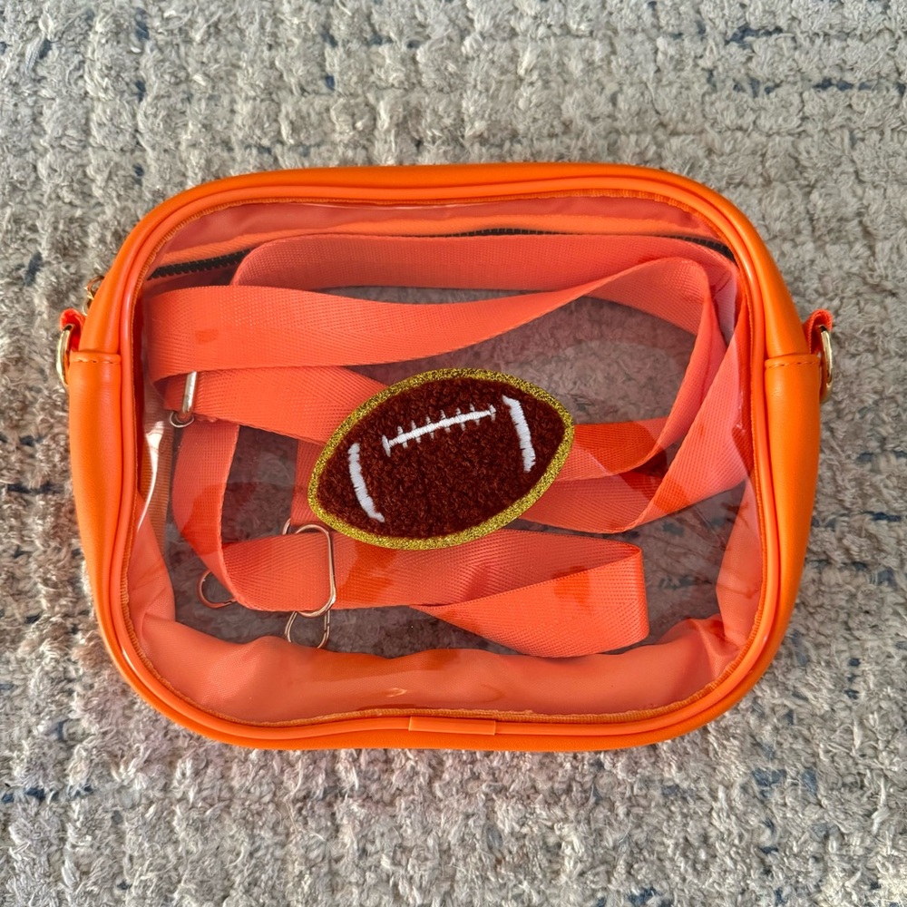 Clear crossbody stadium bag